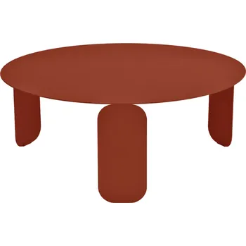 Zahradní stůl Zemitě červený kovový zahradní konferenční stolek Fermob Bebop 80 cm