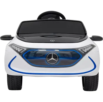 Dětské elektrovozidlo Dětské elektrické autíčko Mercedes‑Benz AMG EQA, bílé, s dálkovým ovládáním a LED