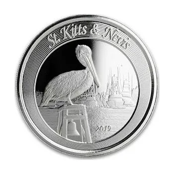 Sběratelství 1 unce stříbrná mince EC8 St. Kitts & Nevis - Pelikan 2019