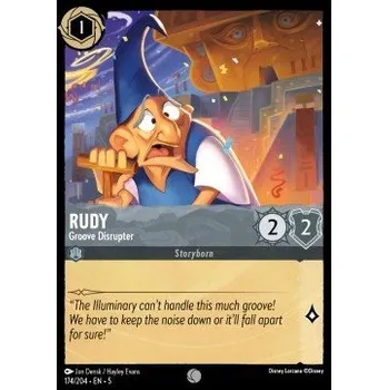 Sběratelská karetní hra Lorcana SSK 174/204 Rudy - Groove Disrupter - Shimmering Skies Stav: Near Mint, Verze: NORMAL