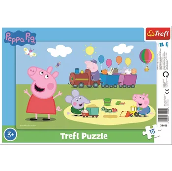 Puzzle Puzzle 15 dílků Vláček Peppa Pig