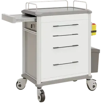OVM - 24 vozík zdravotnický 4-zásuvkový, bílá
