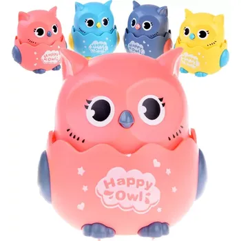 Hračka pro nejmenší Toys Group Jezdící sova na kolečkách šedá