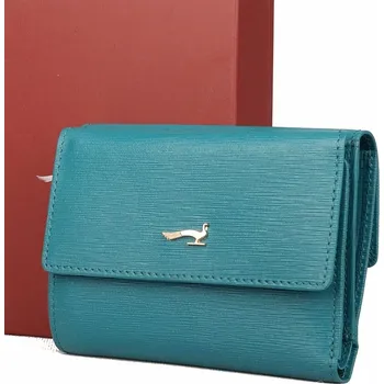 Luxusní dvouoddílová tyrkysová kožená peněženka Marta Ponti no. 001