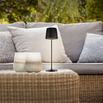 Venkovní osvětlení Brilliant Nabíjecí stolní lampa Kaami LED, stmívatelná, černá matná 1 x 2 W LED - Doprava zdarma
