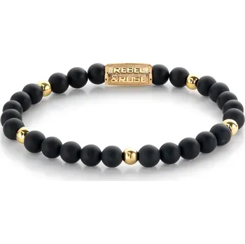 Náramek Rebel & Rose RR-60078-G-M Unisex náramek - Matt Black Madonna