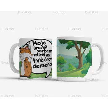 Hrnek Lišák - Úroveň sarkasmu - Bílá