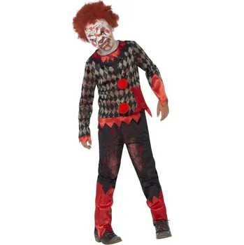 Karnevalový kostým Dětský halloweenský kostým zombie klaun - Pro věk 10-12