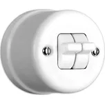 Elhard Nástěnný keramický ovladač žaluzií s páčkou, bílý