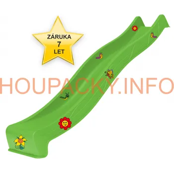 skluzavka SKLUZAVKA Monkey´s Home Eko-Line přípojkou na vodu světle zelená 2,90 m 7 let záruka + dárek