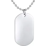 ID přívěsek Dog Tag včetně řetízku 70 cm z chirurgické oceli