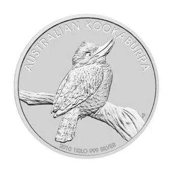 Sběratelství 1 kilogram stříbrná mince Austrálie Kookaburra 2010