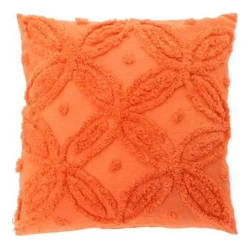 Polštář Dekorativní polštář Yaron s plastickým vzorem oranžový