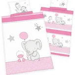 HERDING Dětské povlečení do postýlky SLONÍK A KAČÁTKO, 100/135+40/60