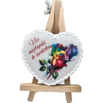 Dortisimo Perníček Srdíčko s růžemi Vše nejlepší k svátku (1 ks)