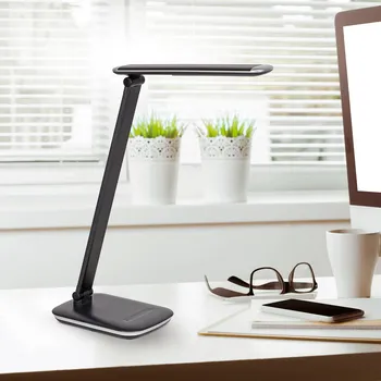 Lampička LED stolní lampa MAULjazzy, černá, výška 43 cm, stmívatelné USB port - Délka paže 36,5 cm; šířka hlavy 5 cm; délka nohy 18 cm; délka kabelu 180 cm LED 5 W celkem - Doprava zdarma
