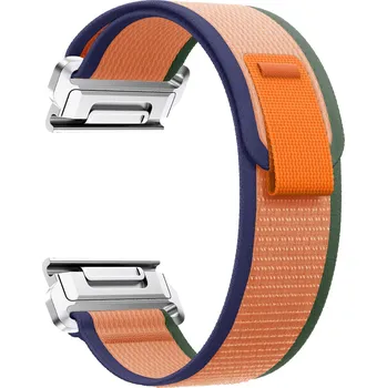 Řemínek na hodinky Nylonový řemínek se stahovacím poutkem 26mm Barevná varianta: Zeleno-modro-oranžový