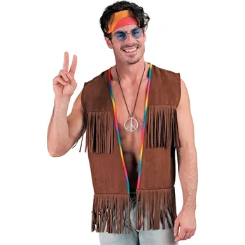 Karnevalový kostým Pánská hippie vesta - S/M
