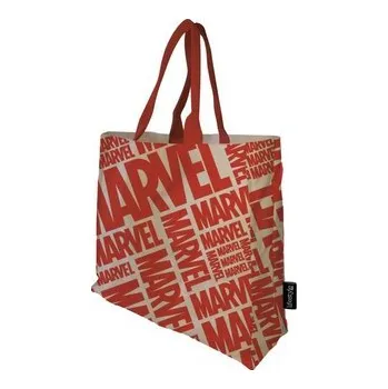 Shopping taška na rameno Marvel: Celopotisk loga (48 x 44 cm)
