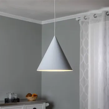 Svítidlo TK Lighting Závěsné svítidlo Cono, bílé, Ø 32 cm, ocel, jedno světlo - Stříška - Ø 8 cm, výška 3 cm bílý matný 1 x 15 W LED - Doprava zdarma