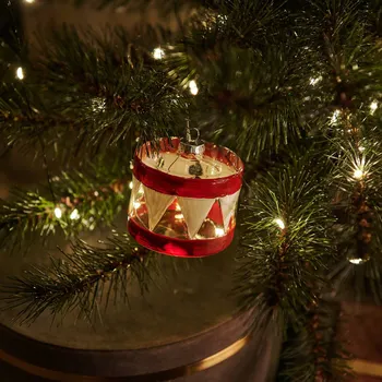Lampička Sirius Dekorativní přívěsek Elly s LED diodou, Ø 7 cm, červený červená, čirá, bílá 5 LED diod