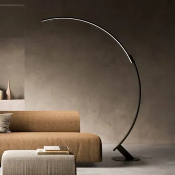 Lampička kdln LED stojací lampa Kyudo, černá, výška 212 cm - Základna Ø 42 cm, výsuv min. 43 cm, výška min. 157 cm černý LED 43,2 W celkem - Doprava zdarma