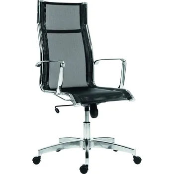 Kancelářská židle KASE – 8800 MESH HIGH BACK černá (kancelářská židle se síťovinou na sedáku a opěráku)