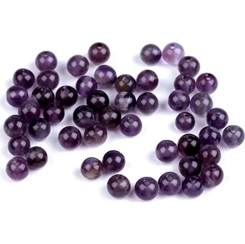 Korálek Minerální korálky Ametyst Ø4 mm, Balení 46 ks, Varianta ametyst