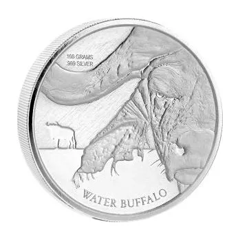 100 gramů stříbrná mince Water Buffalo "Wasserbüffel" 2017