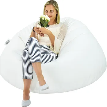 Sedací pytel Sedací vak koule bílá EMI