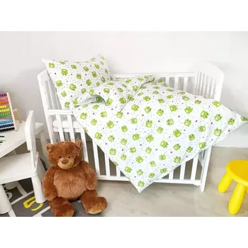 Dětsný nábytek PEŘINKY DO POSTÝLKY 135x90/65x40cm - ŽABIČKY