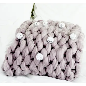 Dětská deka Pletená deka stará fialová 100 x 120 cm EMI