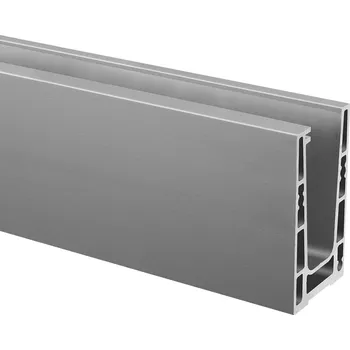 Zábradlí Easy Glass Up, základní profil, horní montáž Easy Glass Up, základní profil, horní montáž, délka 5000 mm, hliník, surový