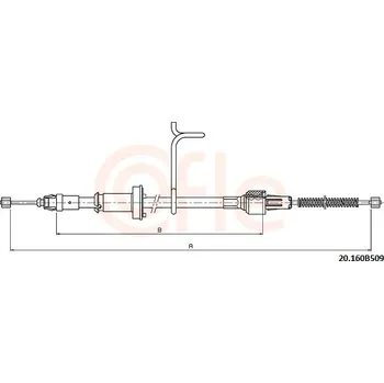 Lanko parkovací brzdy Tazne lanko, parkovaci brzda, , 52128256AE, COFLE, 20.160B509