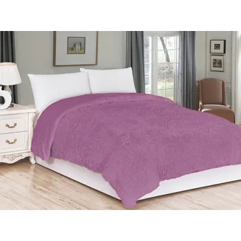 deka SUPER PLYŠOVÁ DEKA S DLOUHÝM CHLUPEM 150x200 cm Fialová