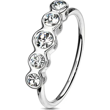 Piercing Šperky4U Piercing do nosu kroužek se zirkony - N0117-C