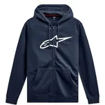 mikina AGELESS ZIP HOODIE 3, ALPINESTARS (modrá/bílá, vel. M)