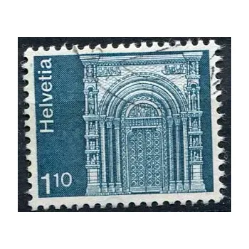 Poštovní známka (1975) MiNr. 1068 - O - Švýcarsko - Gallusova brána, Basilejská katedrála Položka 3