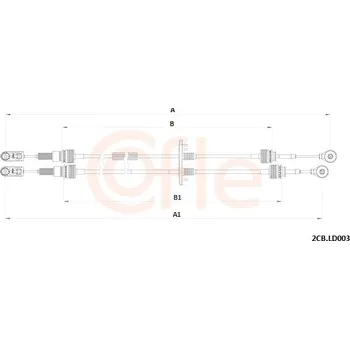 Tažné lanko, ruční převodovka, , COFLE, 2CB.LD003