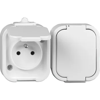 Elektrická zásuvka Elektrická Zásuvka hermetická Timex-Elektro bílá