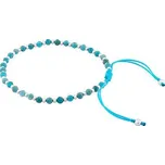 Textilní náramek Sue se stříbrnými korálky a přírodním Apatitem