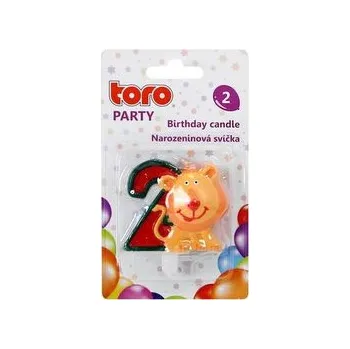 SVÍČKA DORTOVÁ, ČÍSLICE 2 "LEV", 5X4X1,3CM