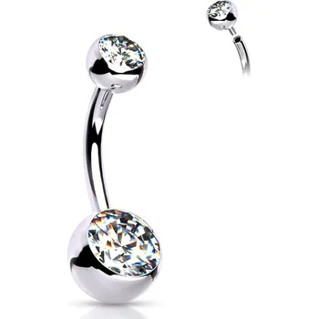 Piercing Šperky4U Piercing do pupíku - banánek vnitřní závit - TITAN - TIT1009-161158