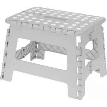 Taburet SKLÁDACÍ TABURET podnožka ŠEDÁ stolička 29x22cm