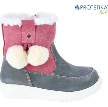 Dívčí kozačky Protetika - zimní boty EDANA - zateplené kožešinkou TOP AKCE! Veľkosť: 21