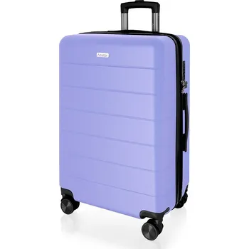 AVANCEA Skořepinový cestovní kufr DE2966 světle fialový M 66x44x29 cm