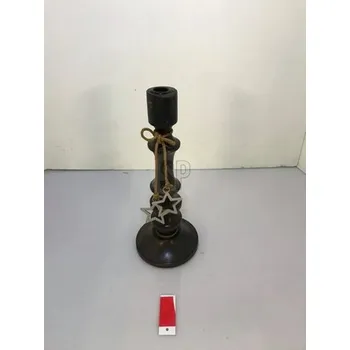 Svícen Dřevěný svícen Mango wood tmavě hnědý 30x12 cm