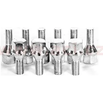 šroub kola, závit M12x1.5, kuželové sedlo, délka závitu 25 mm, celková délka 51 mm, velikost klíče 19 (sada 10 ks)