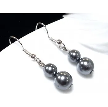 Náušnice Náušnice perličkové šedé Na007