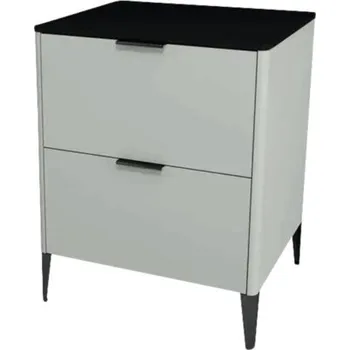 Koupelnový nábytek Koupelnová skříňka pod umyvadlo Devo Lotos ocelově šedá/černá 60 x 76 x 53 cm LF-SUS2S60x76-F105